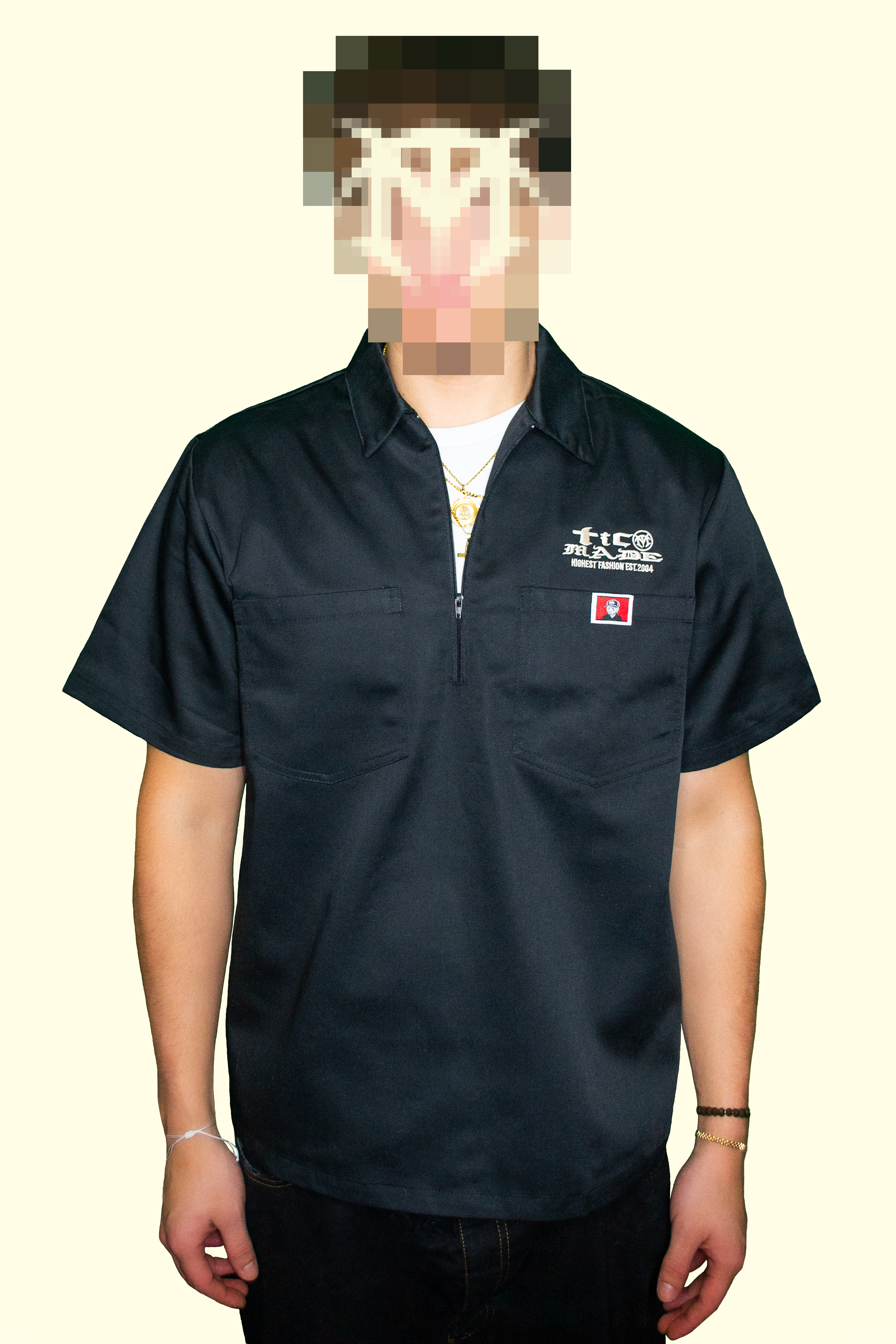 LoveisWar Half-Zip Work Shirt