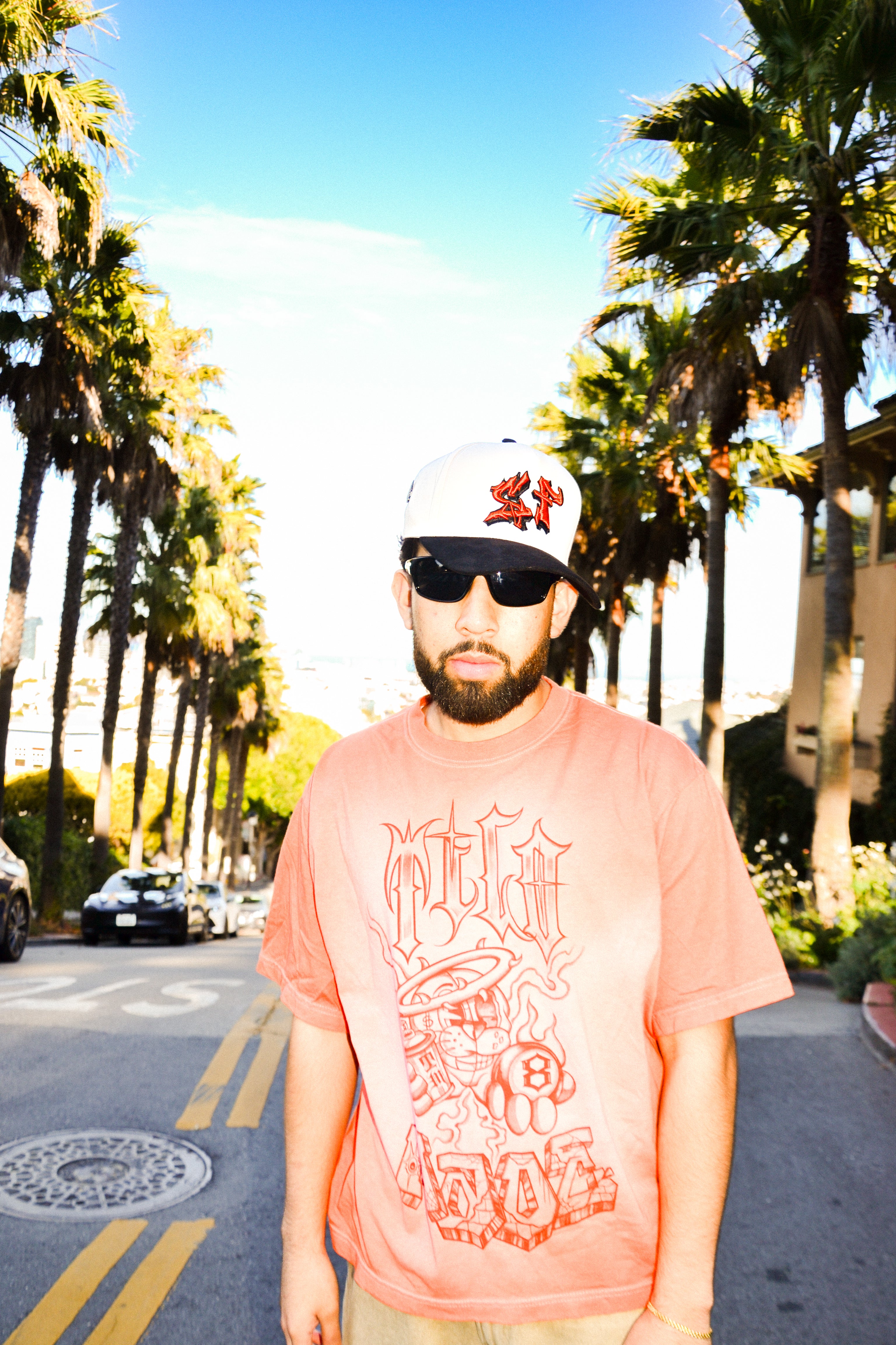 SF GRAFFITI HAT 'Orange & Black'