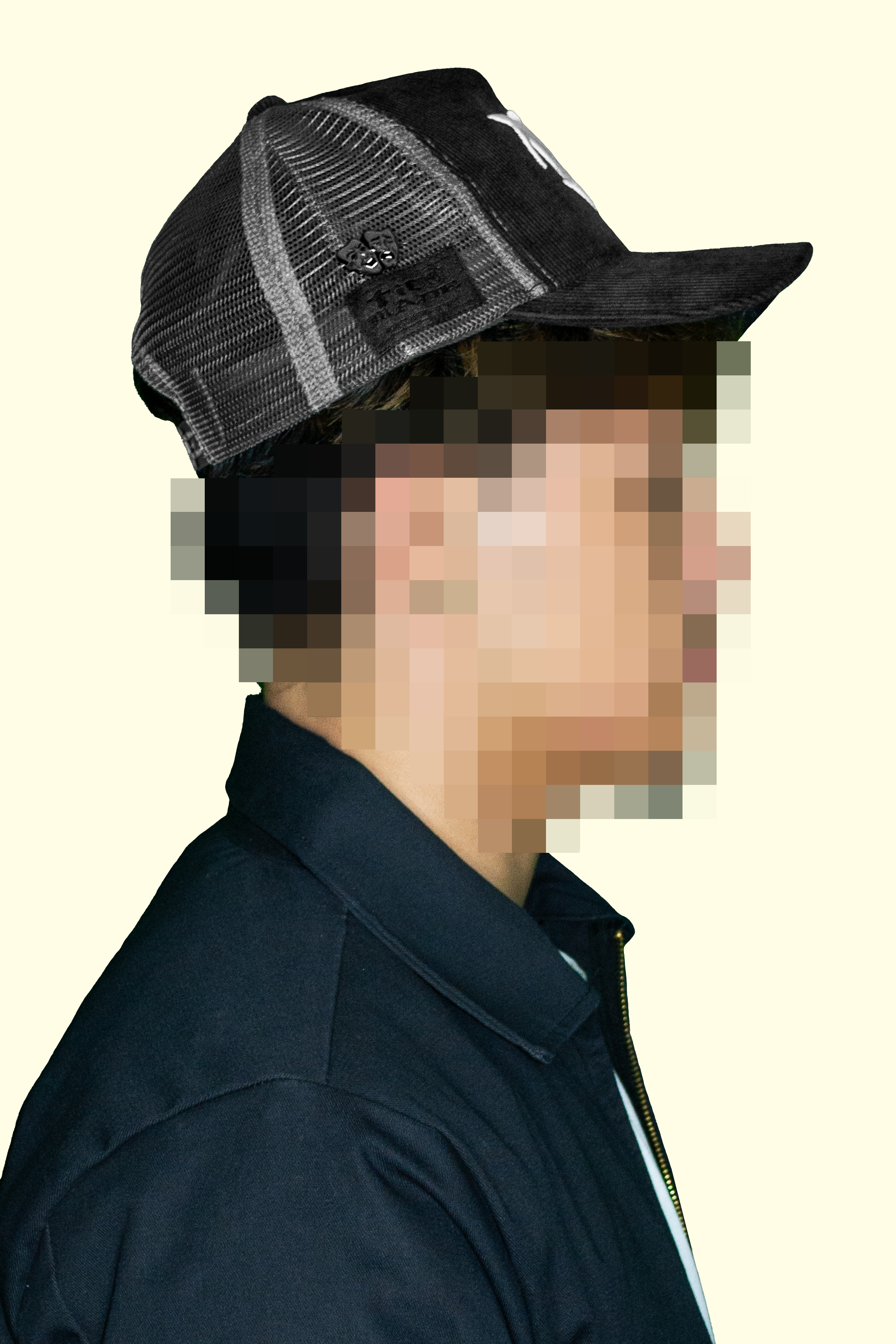 Black "Cry Later" Corduroy Trucker Hat